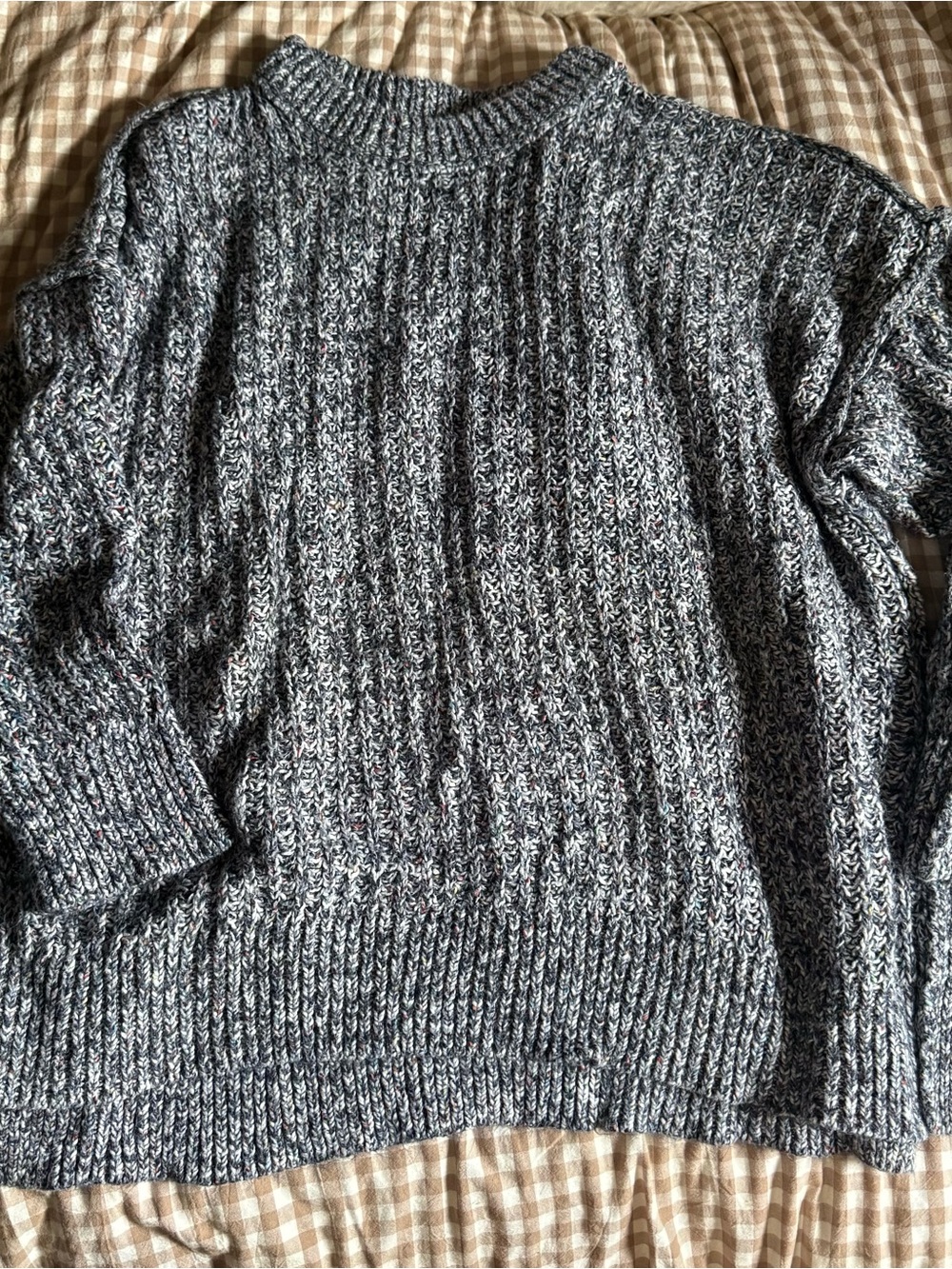 aerie Marled Gray Crewneck Sweater